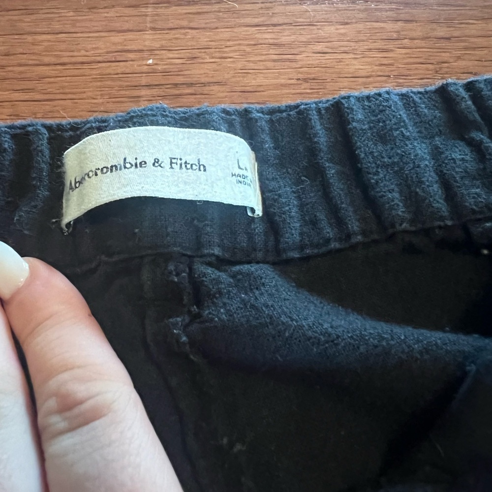 Black linen blend Pants by Abercrombie - Picture 2 of 5